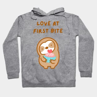 Love At First Bite Cupcake Sloth Hoodie